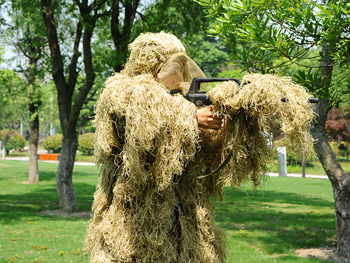 黃水草毛絲兩件套偽裝服